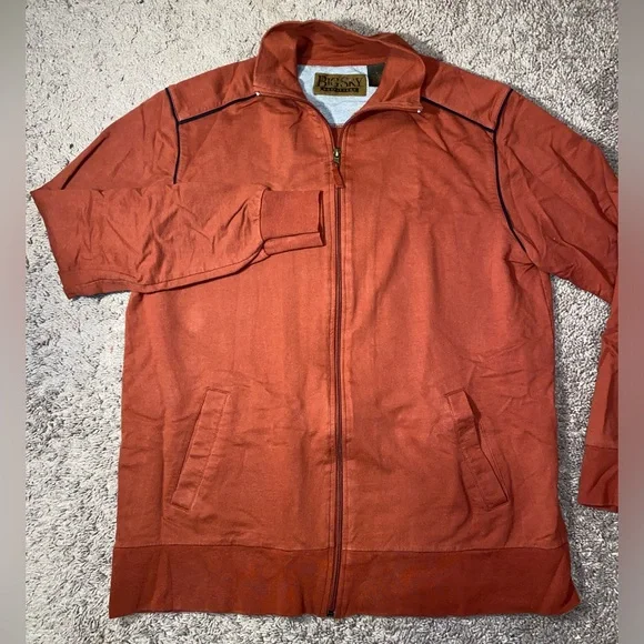 Big Sky Outfitters Men’s Rust Brown Full Zip Casual Track Style Jacket Size Med - Picture 3 of 11